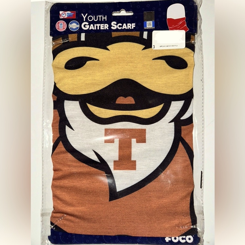 FOCO Texas Longhorns Gaiter Scarf, Youth